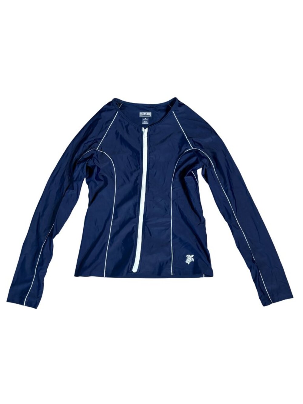 Vilebrequin women's Zipper Rashguard size M medium swim full zip navy blue